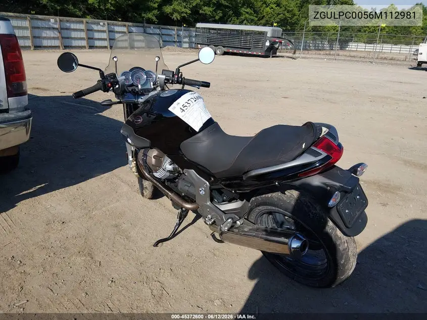 2006 Moto Guzzi Breva 1100 VIN: ZGULPC0056M112981 Lot: 45372600