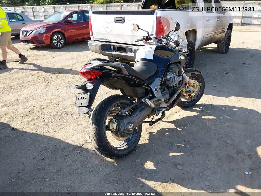 2006 Moto Guzzi Breva 1100 VIN: ZGULPC0056M112981 Lot: 45372600