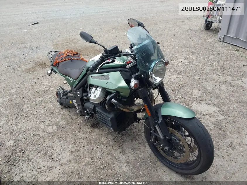 2012 Moto Guzzi Griso 1200 8V VIN: ZGULSU028CM111471 Lot: 45216371