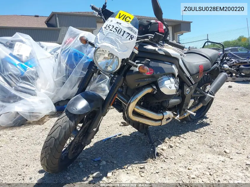 2014 Moto Guzzi Griso 1200 8V VIN: ZGULSU028EM200220 Lot: 45250178