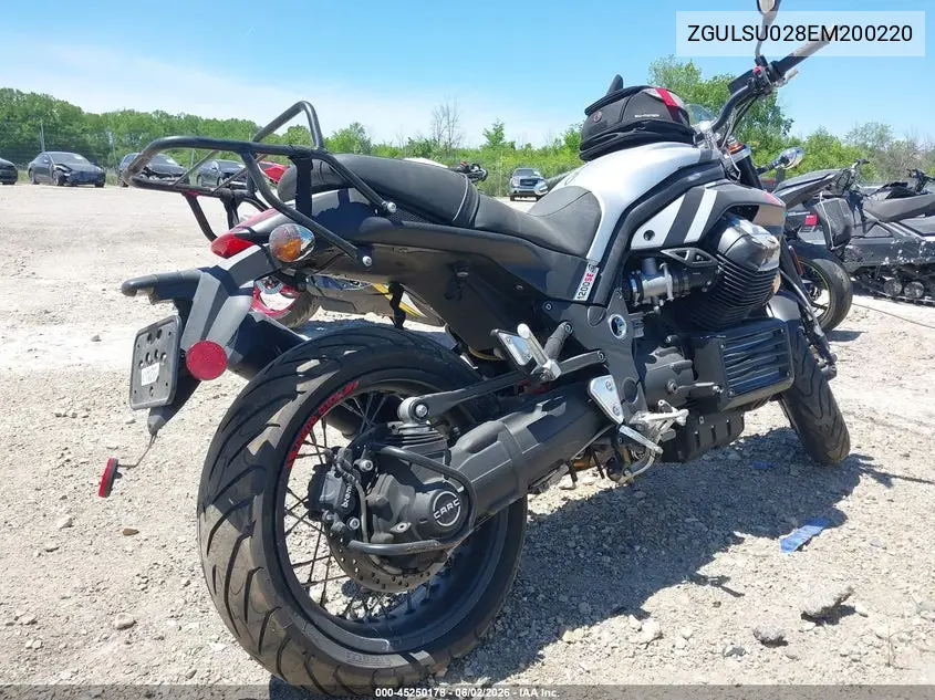 2014 Moto Guzzi Griso 1200 8V VIN: ZGULSU028EM200220 Lot: 45250178