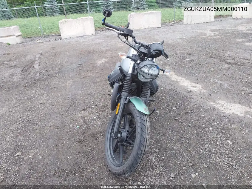 2021 Moto Guzzi V7 Stone VIN: ZGUKZUA05MM000110 Lot: 45526356