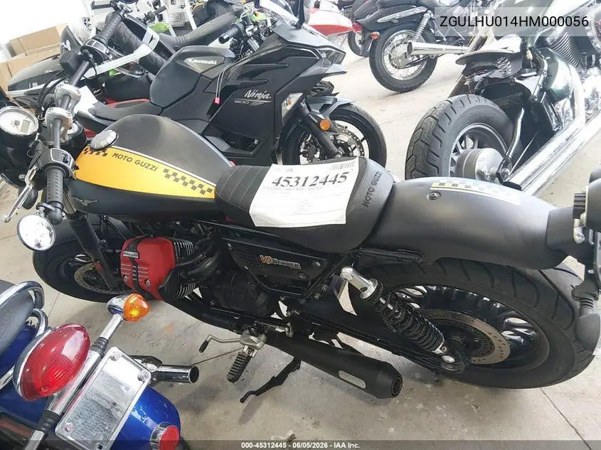 2017 Moto Guzzi V9 Roamer VIN: ZGULHU014HM000056 Lot: 45312445