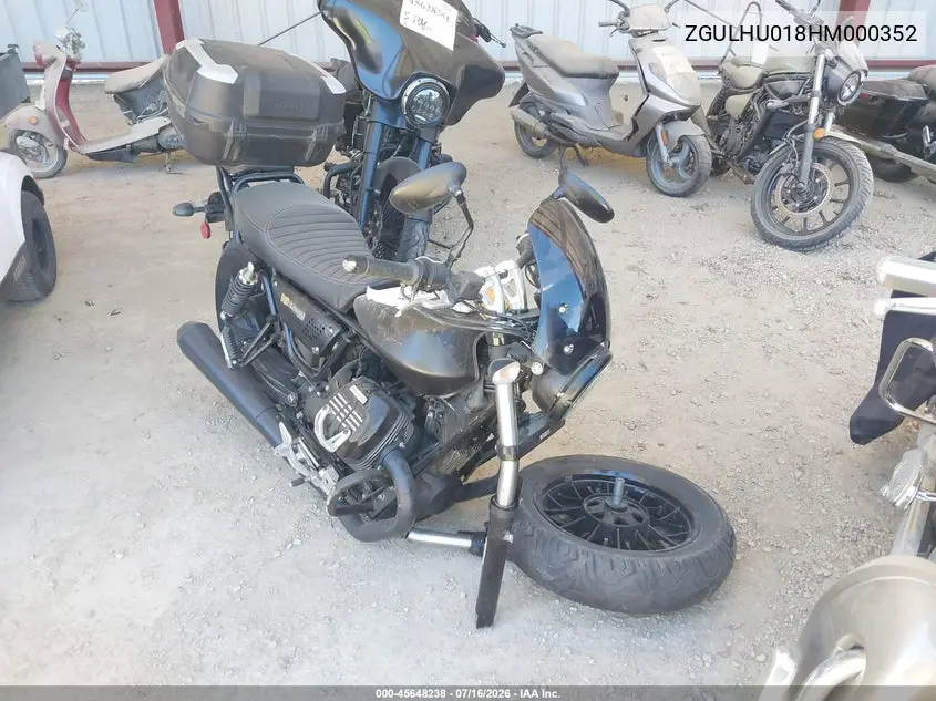 2017 Moto Guzzi V9 Roamer VIN: ZGULHU018HM000352 Lot: 45648238