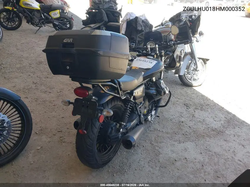 2017 Moto Guzzi V9 Roamer VIN: ZGULHU018HM000352 Lot: 45648238