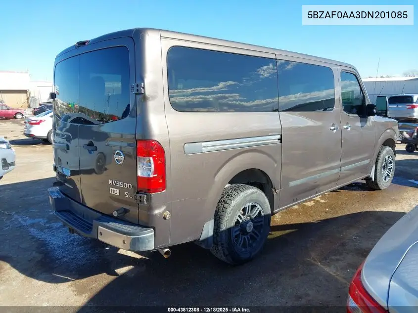5BZAF0AA3DN201085 2013 Nissan Nv Passenger Nv3500 Hd Sl V8