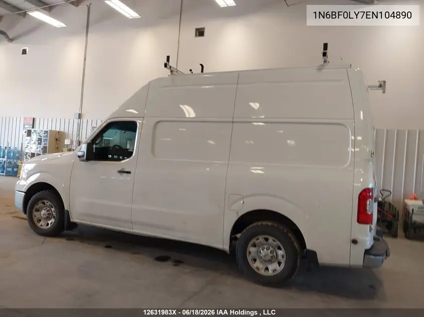 2014 Nissan Nv Cargo Nv2500 Hd Sv V6 VIN: 1N6BF0LY7EN104890 Lot: 12631983x