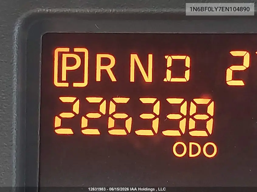 2014 Nissan Nv Cargo Nv2500 Hd Sv V6 VIN: 1N6BF0LY7EN104890 Lot: 12631983x