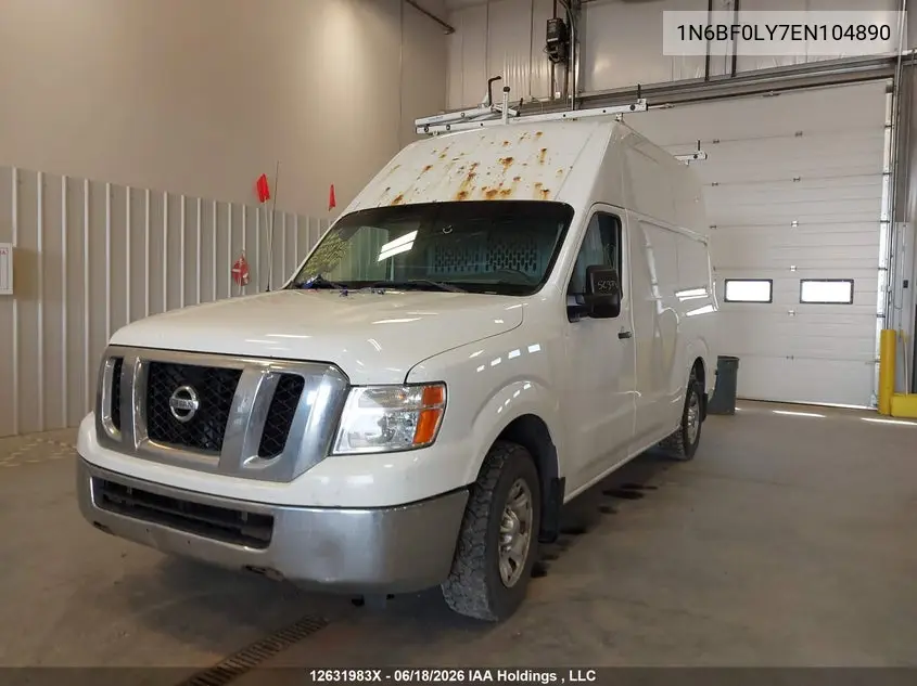 2014 Nissan Nv Cargo Nv2500 Hd Sv V6 VIN: 1N6BF0LY7EN104890 Lot: 12631983x
