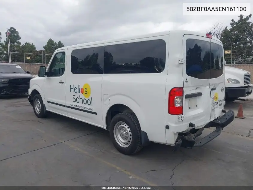 5BZBF0AA5EN161100 2014 Nissan Nv Passenger Nv3500 Hd S V6/Sv V6