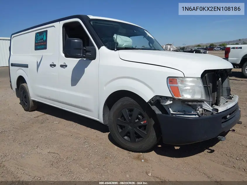 2014 Nissan Nv Cargo Nv2500 Hd S V8 VIN: 1N6AF0KX2EN108186 Lot: 45462895