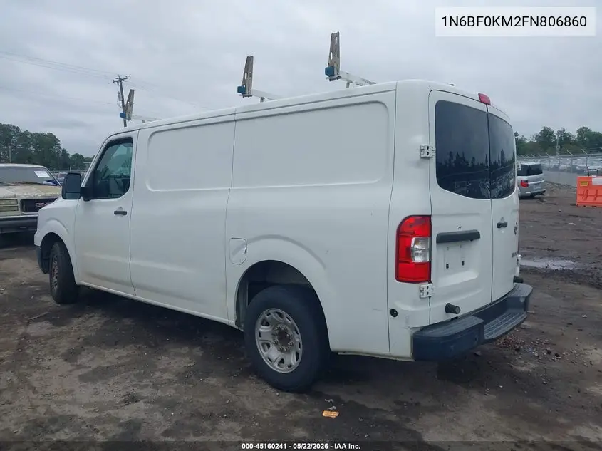 2015 Nissan Nv Cargo Nv1500 Sv V6 VIN: 1N6BF0KM2FN806860 Lot: 45160241