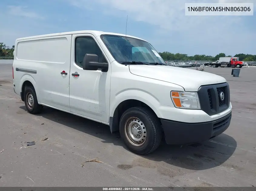 2017 Nissan Nv Cargo Nv1500 S V6 VIN: 1N6BF0KM5HN806306 Lot: 45095682