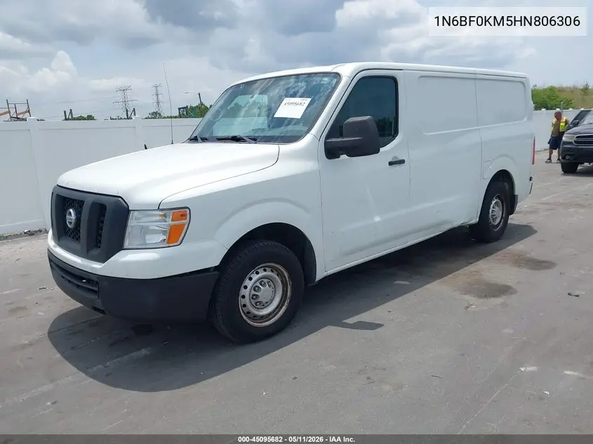 2017 Nissan Nv Cargo Nv1500 S V6 VIN: 1N6BF0KM5HN806306 Lot: 45095682