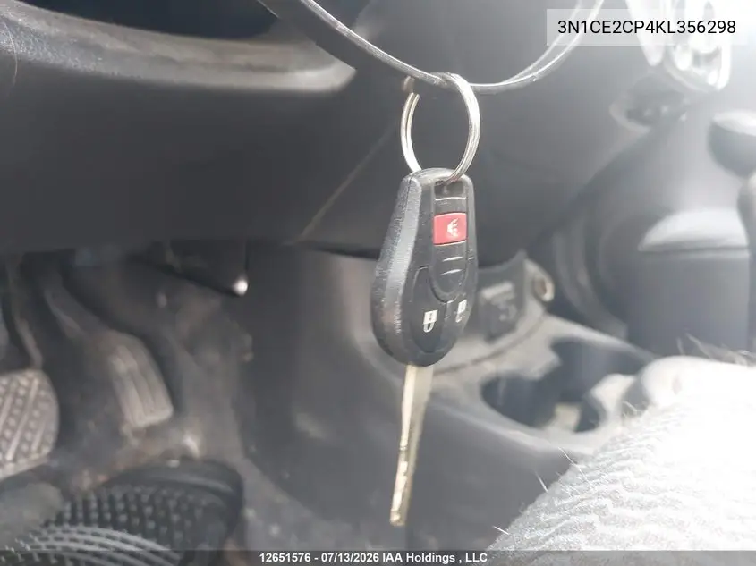 2019 Nissan Versa Note S/Sr/Sv VIN: 3N1CE2CP4KL356298 Lot: 12651576
