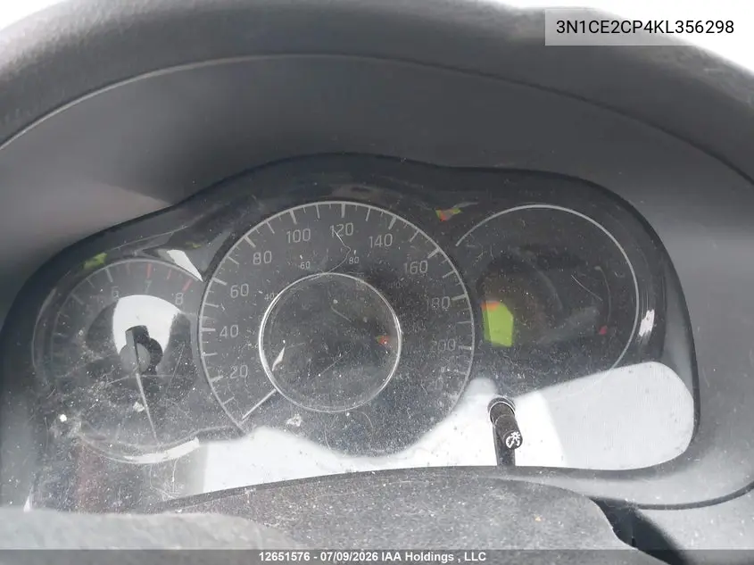 2019 Nissan Versa Note S/Sr/Sv VIN: 3N1CE2CP4KL356298 Lot: 12651576