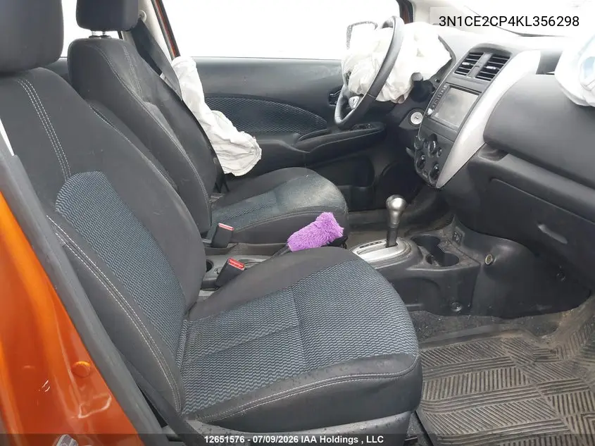 2019 Nissan Versa Note S/Sr/Sv VIN: 3N1CE2CP4KL356298 Lot: 12651576