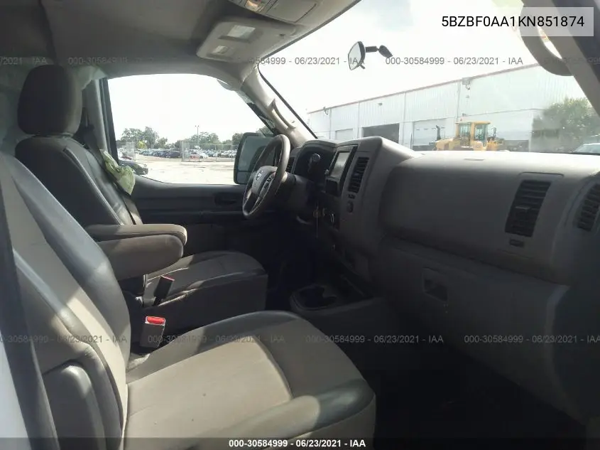 5BZBF0AA1KN851874 2019 Nissan Nv Passenger Nv3500 Hd S V6