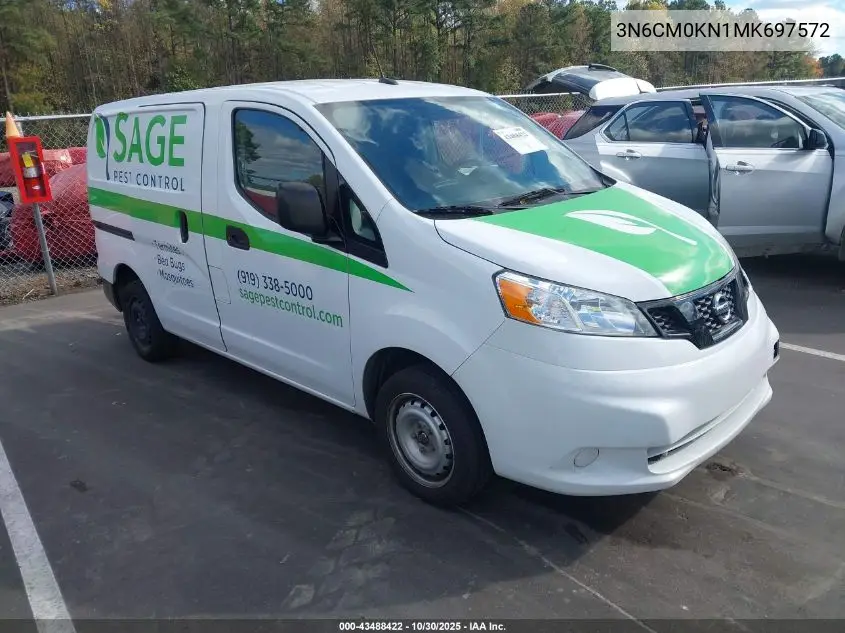 3N6CM0KN1MK697572 2021 Nissan Nv200 Cargo S Xtronic Cvt