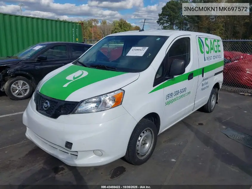 3N6CM0KN1MK697572 2021 Nissan Nv200 Cargo S Xtronic Cvt