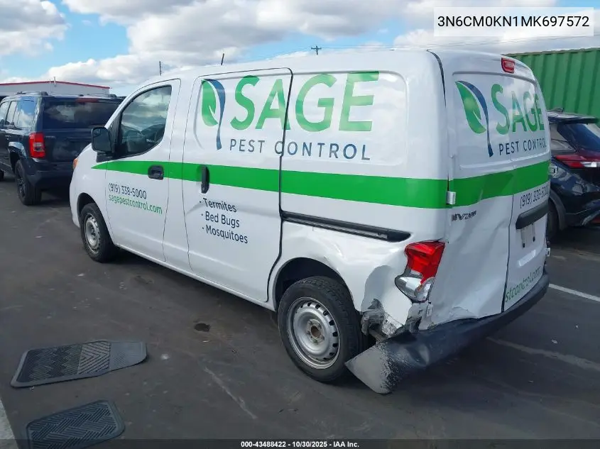 3N6CM0KN1MK697572 2021 Nissan Nv200 Cargo S Xtronic Cvt