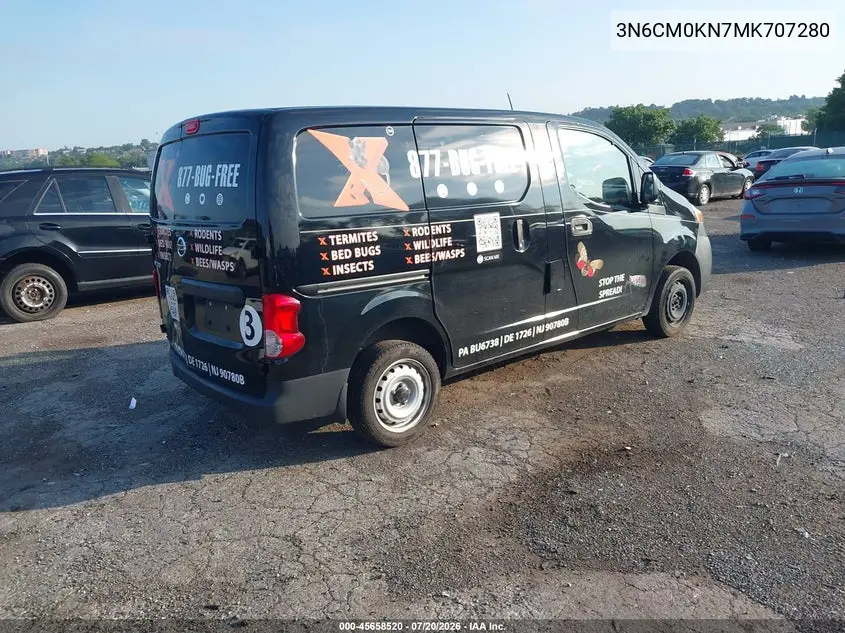 2021 Nissan Nv200 2.5S/2.5Sv VIN: 3N6CM0KN6MK708310 Lot: 45658520
