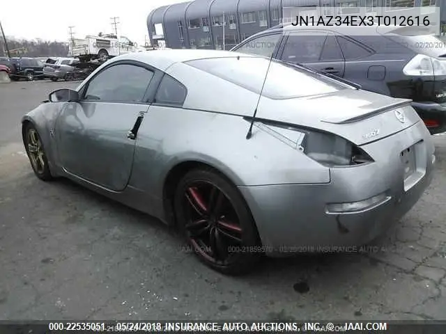 2003 Nissan 350Z Coupe VIN: JN1AZ34EX3T012616 Lot: 22535051