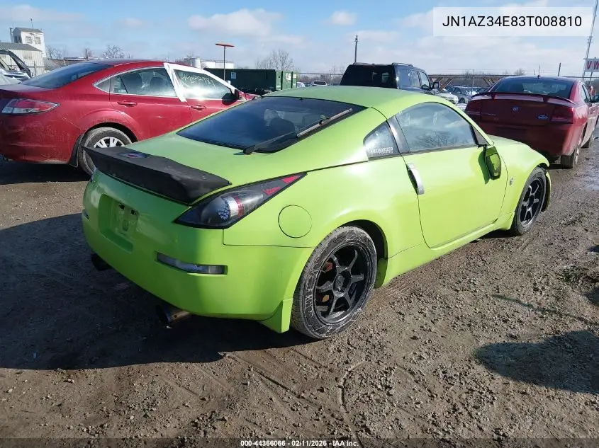 2003 Nissan 350Z Touring VIN: JN1AZ34E83T008810 Lot: 44366066