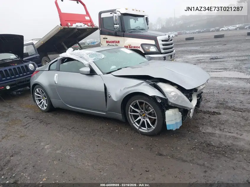 2003 Nissan 350Z Touring VIN: JN1AZ34E73T021287 Lot: 44599589