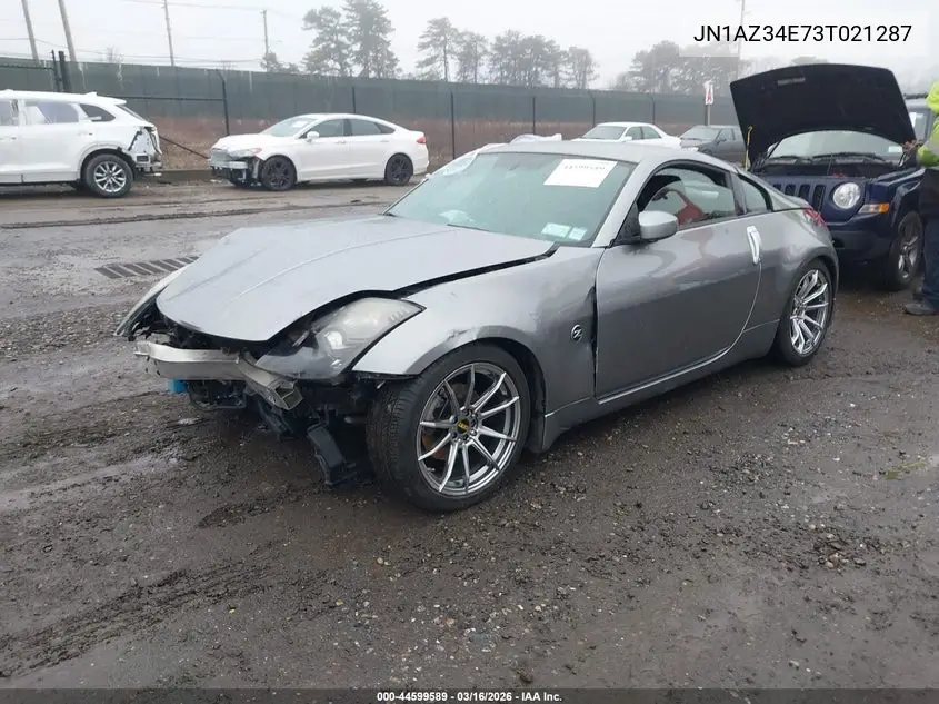 2003 Nissan 350Z Touring VIN: JN1AZ34E73T021287 Lot: 44599589