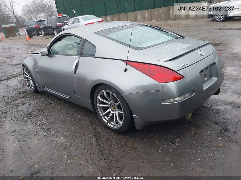 2003 Nissan 350Z Touring VIN: JN1AZ34E73T021287 Lot: 44599589