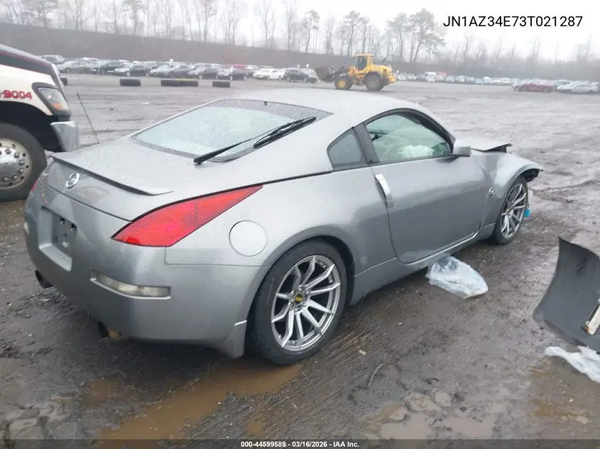 2003 Nissan 350Z Touring VIN: JN1AZ34E73T021287 Lot: 44599589