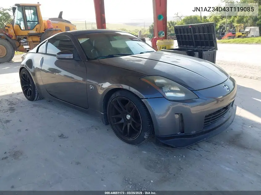2003 Nissan 350Z Enthusiast VIN: JN1AZ34D43T119085 Lot: 44651173