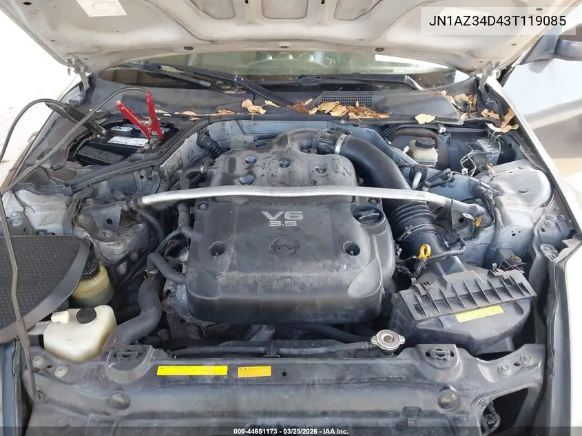 2003 Nissan 350Z Enthusiast VIN: JN1AZ34D43T119085 Lot: 44651173