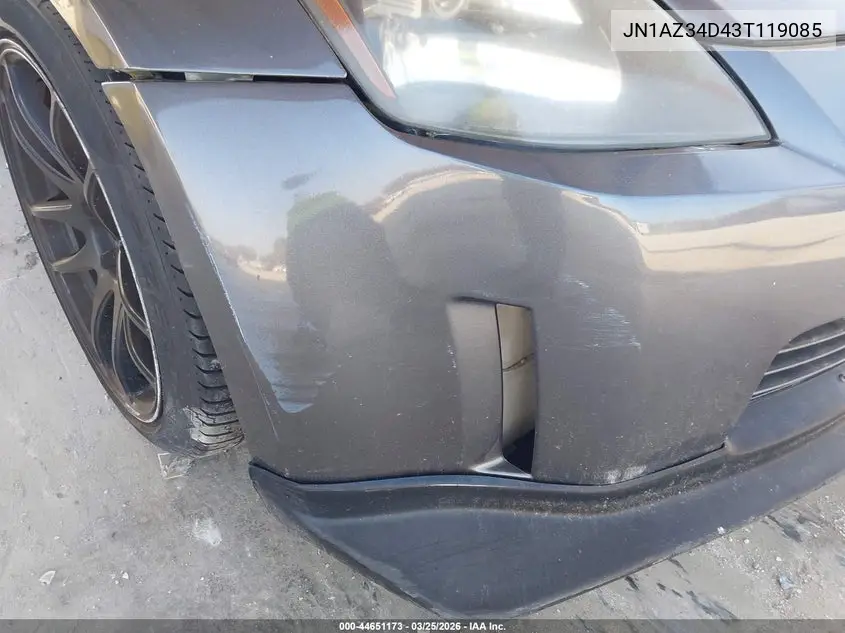 2003 Nissan 350Z Enthusiast VIN: JN1AZ34D43T119085 Lot: 44651173