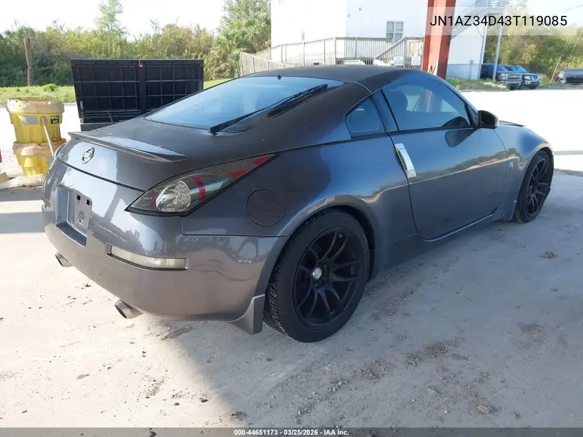 2003 Nissan 350Z Enthusiast VIN: JN1AZ34D43T119085 Lot: 44651173
