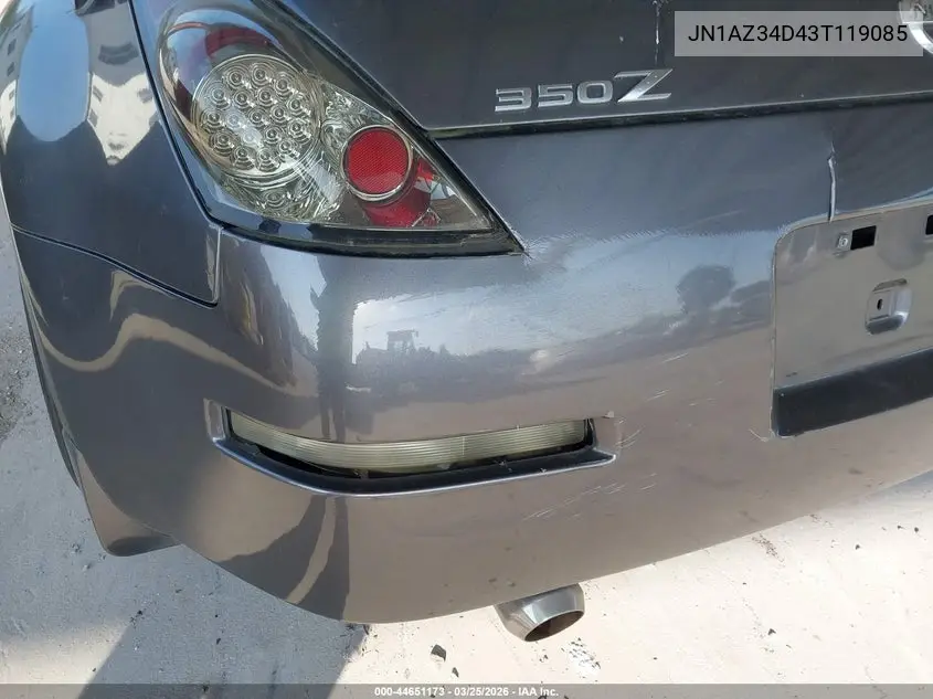 2003 Nissan 350Z Enthusiast VIN: JN1AZ34D43T119085 Lot: 44651173