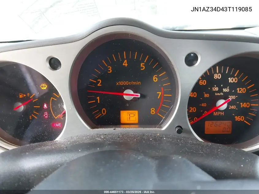 2003 Nissan 350Z Enthusiast VIN: JN1AZ34D43T119085 Lot: 44651173