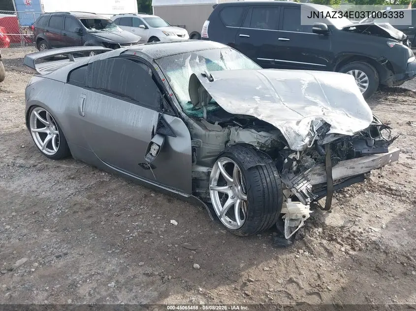 2003 Nissan 350Z Touring VIN: JN1AZ34E03T006338 Lot: 45065458