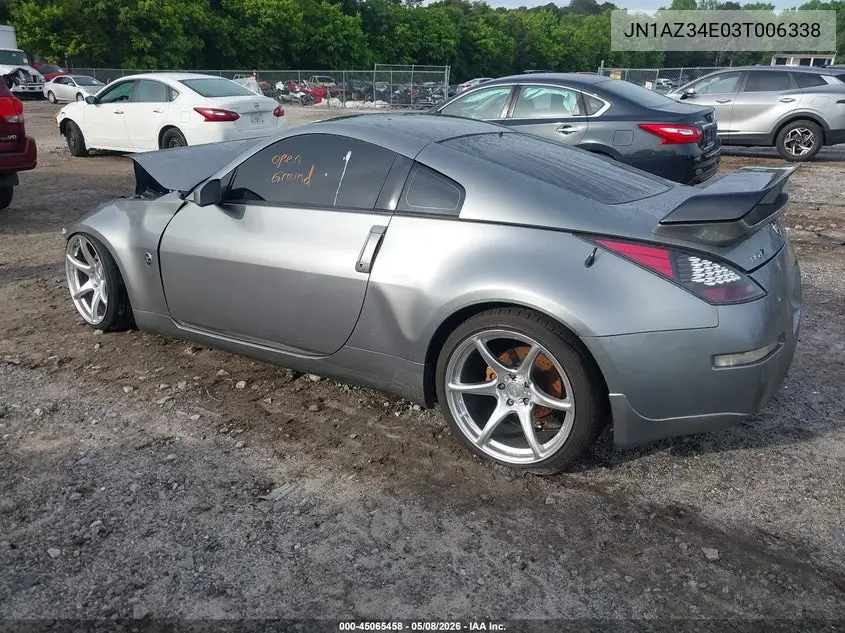 2003 Nissan 350Z Touring VIN: JN1AZ34E03T006338 Lot: 45065458