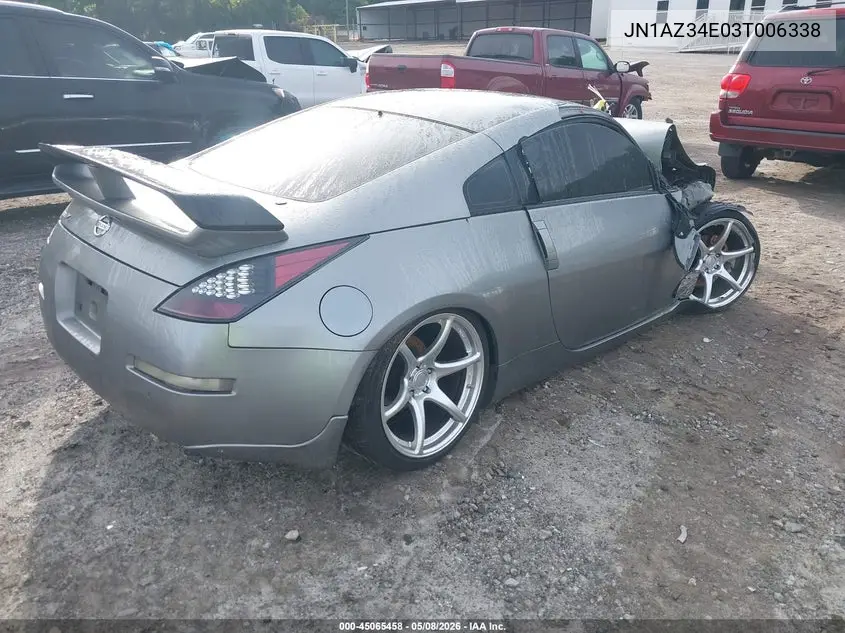 2003 Nissan 350Z Touring VIN: JN1AZ34E03T006338 Lot: 45065458