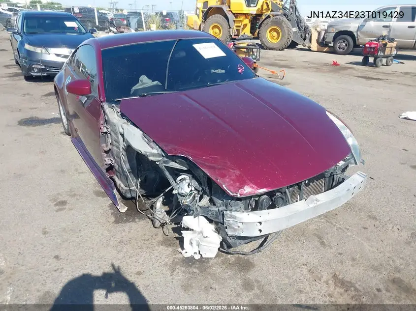 2003 Nissan 350Z Track VIN: JN1AZ34E23T019429 Lot: 45263804