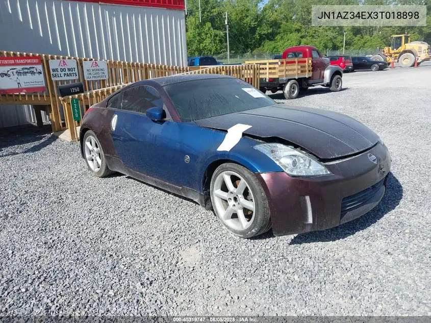 2003 Nissan 350Z Enthusiast VIN: JN1AZ34EX3T018898 Lot: 45319747