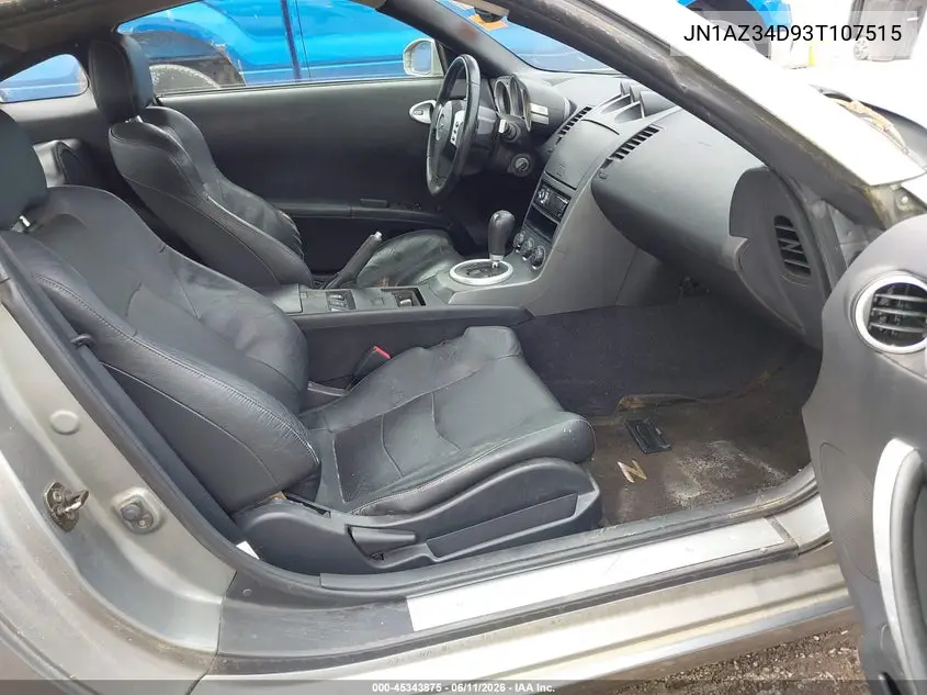 2003 Nissan 350Z Touring VIN: JN1AZ34D93T107515 Lot: 45343875