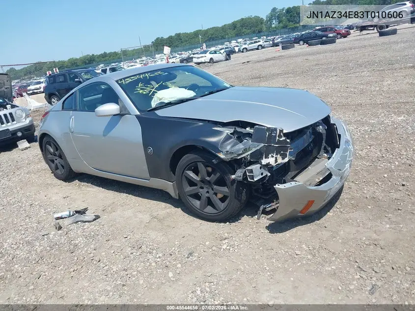2003 Nissan 350Z Touring VIN: JN1AZ34E83T010606 Lot: 45544656