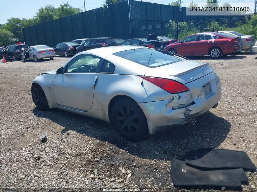 2003 Nissan 350Z Touring VIN: JN1AZ34E83T010606 Lot: 45544656