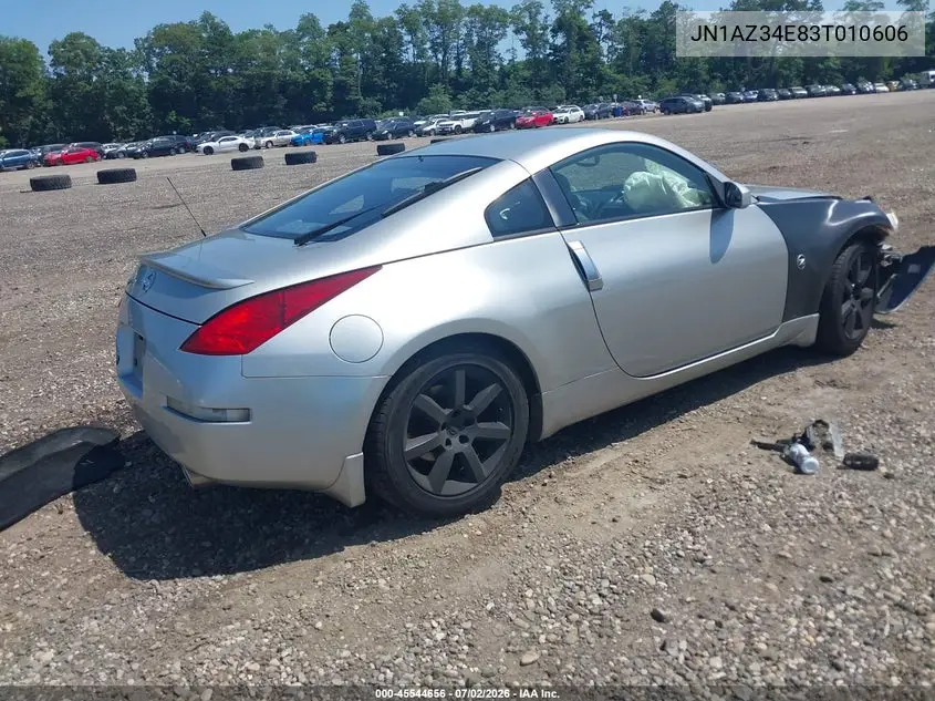2003 Nissan 350Z Touring VIN: JN1AZ34E83T010606 Lot: 45544656