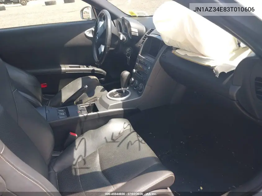 2003 Nissan 350Z Touring VIN: JN1AZ34E83T010606 Lot: 45544656