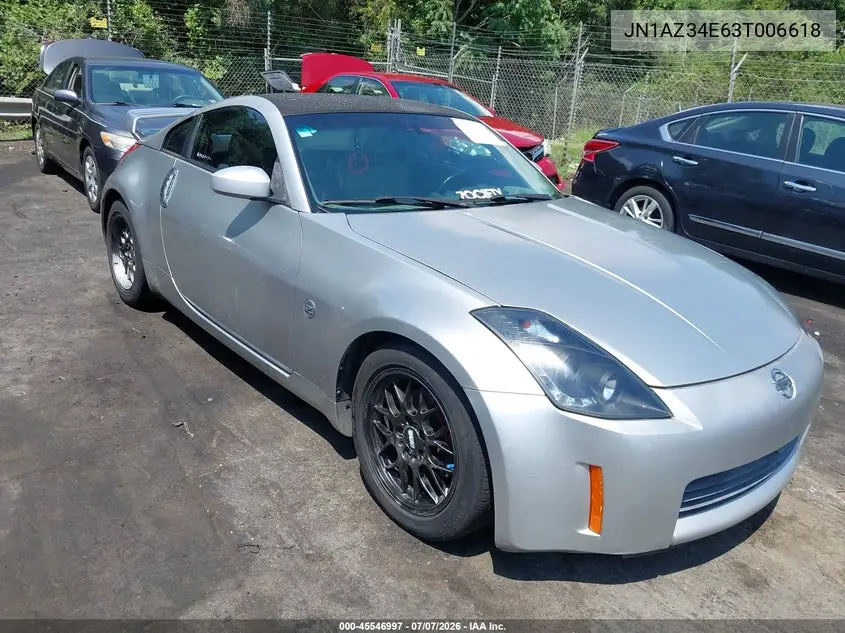 2003 Nissan 350Z Touring VIN: JN1AZ34E63T006618 Lot: 45546997