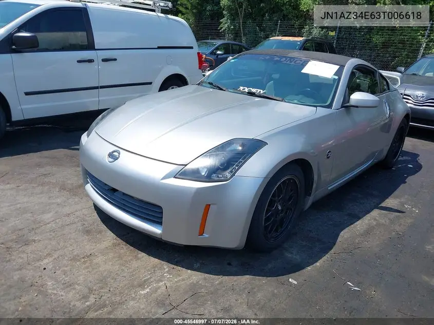 2003 Nissan 350Z Touring VIN: JN1AZ34E63T006618 Lot: 45546997